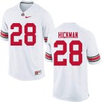 Men's Ohio State Buckeyes #28 Ronnie Hickman White Nike NCAA College Football Jersey Holiday MMM5444JO